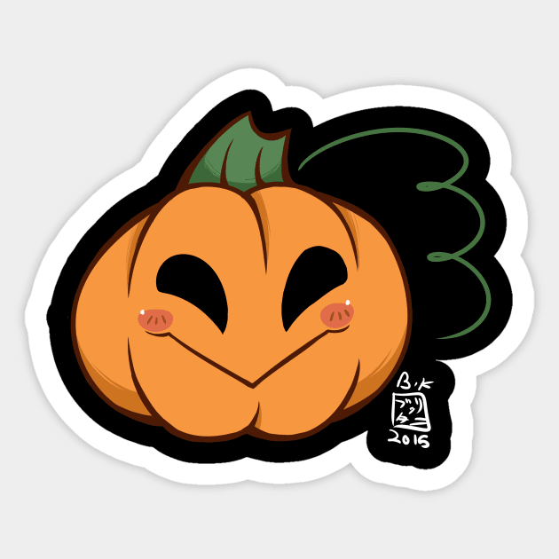 Moe Moe Pumpkin-Chan Sticker by LeafBunnyStudios